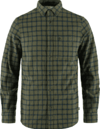 Fjällräven Men's Övik Flannel Shirt Laurel Green-Indigo Blue