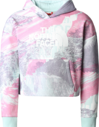 The North Face Girls' Drew Peak Light Hoodie Super Pink Girls Print