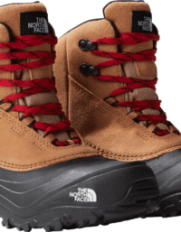 The North Face Kids' Chilkat V Lace Waterproof Hiking Boots Almond Butter/TNF Black
