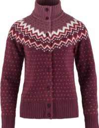 Fjällräven Women's Övik Knit Cardigan Dark Garnet