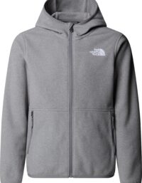 The North Face Teens' Glacier Full Zip Hoodie TNF Mid Grey Heather