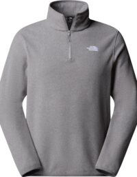 The North Face Men's Glacier Fleece 1/4 Zip Jacket TNF Mid Grey Heather