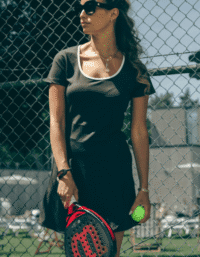 PEACHY Wrap Skirt Dress Black Women (Storlek: L)