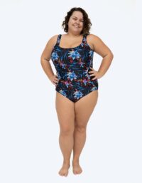 Watery baddräkt plus size för dam - Marilla - Arvia Blue