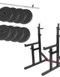Gorilla Sports Skivstångsställning PRO RACK Skivstång Vikter 30kg