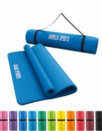 Gorilla Sports Träningsmatta Deluxe Yogamatta 190x60cm - Brun