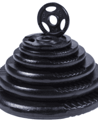 Gorilla Sports Viktskivor TRIGRIP Black 0,5-20kg - Black - 20kg