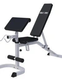 Gorilla Sports Träningsbänk Multibänk Biceps, sit up Vit