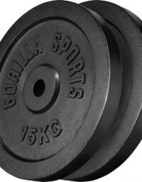 Gorilla Sports Viktskivor IRON Black 2x15kg