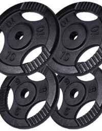 Gorilla Sports Viktskivor TRIGRIP Black 2x10kg 2x5kg