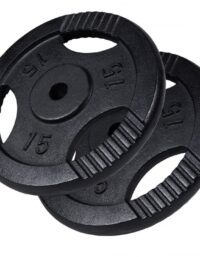 Gorilla Sports Viktskivor TRIGRIP Black 2x15kg