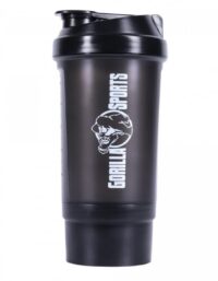 Gorilla Sports Shaker GS 500ml Pulverfack - Svart