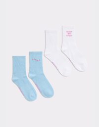 Stronger Mid Length Quote 2-Pack Strumpor