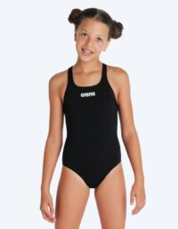 Arena baddräkt för flickor - Team Swim Pro Solid - Svart