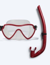 Watery Combo snorkelset för vuxna (från 15 år) - Fraser/Coast - Röd - Snorkelset vuxna (+16 år)