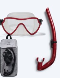 Watery Combo snorkelset för vuxna (från 15 år) - Fraser/Coast - Röd - Snorkelset vuxna (+16 år)