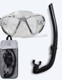 Watery Combo snorkelset för vuxna (från 15 år) - Rudder Camo/Itzel - Klar/svart - Snorkelset vuxna (+16 år)