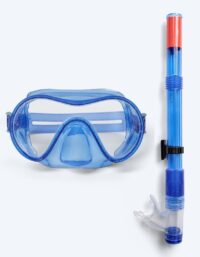 Watery Combo snorkelset för junior (8-15) - Jubal - Blå - Snorkelset barn (4-16 år)