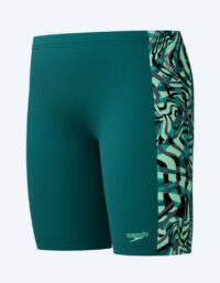 Speedo långa badbyxor för pojkar - Digital Panel - Grön/svart