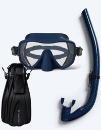 Watery snorkelset för vuxna (från 15 år) - Coast/Skipper - Mörkblå/svart - Snorkelset vuxna (+16 år)