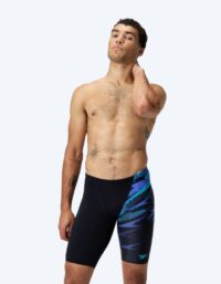 Speedo långa badbyxor för herr - Hyperboom V-Cut - Svart/blå