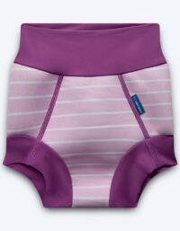 Watery badblöja för barn - Neoprene Swim Nappy - Purple Stripes (Bäst i test)