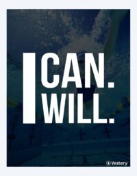 Watery simning poster - I Can - I Will