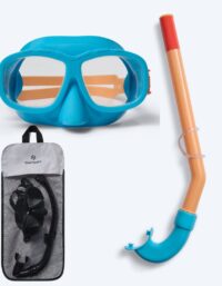 Watery Combo snorkelset för barn (4-10) - Wyre - Blå/orange - Snorkelset barn (4-16 år)