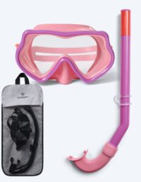Watery Combo snorkelset för barn (4-10) - Pulina - Rosa/lila - Snorkelset barn (4-16 år)