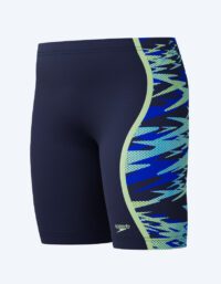 Speedo långa badbyxor för pojkar - Hyperboom Splice - Mörkblå/Grön