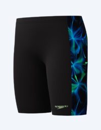Speedo långa badbyxor för pojkar - Print Panel - Svart/grön