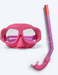 Watery Combo snorkelset för barn (4-10) - Wyre - Rosa/lila - Snorkelset barn (4-16 år)