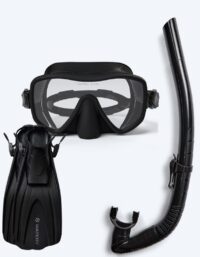 Watery snorkelset för vuxna (från 15 år) - Coast/Itzel/Skipper - Svart - Snorkelset vuxna (+16 år)