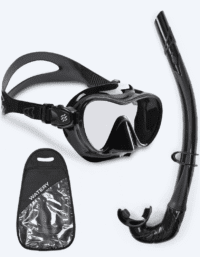 Watery Combo snorkelset för barn - Cliff - Svart - Snorkelset barn (4-16 år)