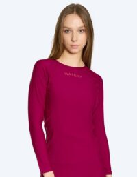 Watery UV-tröja för dam - Remington Långärmad Rashguard - Mörkröd - UV kläder barn