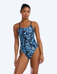 TYR baddräkt för dam - Durafast Energia Cutoutfit - Blå/grön