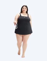 Speedo baddräkt för dam - Swim Dress - Svart