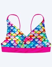 Fin Fun sjöjungfrubikiniöverdel utan volanger för barn - Rainbow Reef