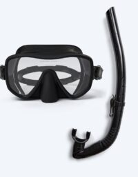 Watery Combo snorkelset för vuxna (från 15 år) - Coast/Itzel - Svart - Snorkelset vuxna (+16 år)