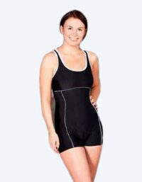 Mirou badedräkt med ben för dam - 244S - Svart/vit