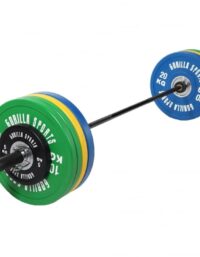 Gorilla Sports Skivstångspaket Bumper COLOR 140kg