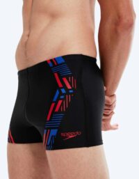 Speedo aquashorts för herr - Tech Print - Svart/blå
