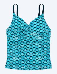 Fin Fun tankini top för barn - Tidal Teal