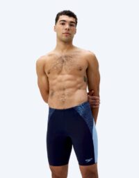 Speedo långa badbyxor för herr - Endurance Max Splice - Mörkblå/ljusblå