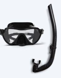 Watery Combo snorkelset för vuxna (från 15 år) - Fraser/Itzel - Svart - Snorkelset vuxna (+16 år)