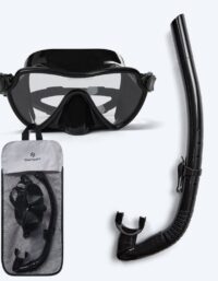 Watery Combo snorkelset för vuxna (från 15 år) - Fraser/Itzel - Svart - Snorkelset vuxna (+16 år)