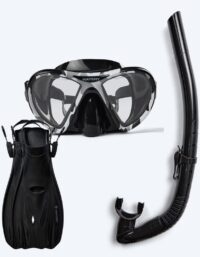 Watery snorkelset för vuxna (från 15 år) - Rudder Camo/Itzel/Delmere - Svart - Snorkelset vuxna (+16 år)