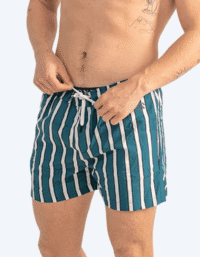 Watery badshorts för herr - Kelvin Eco - Grön/vit