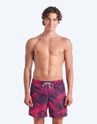 Arena badshorts för herr - Water Prints - Ljusrosa
