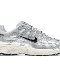 Nike P-6000 White Metallic Silver Flat Silver Black
